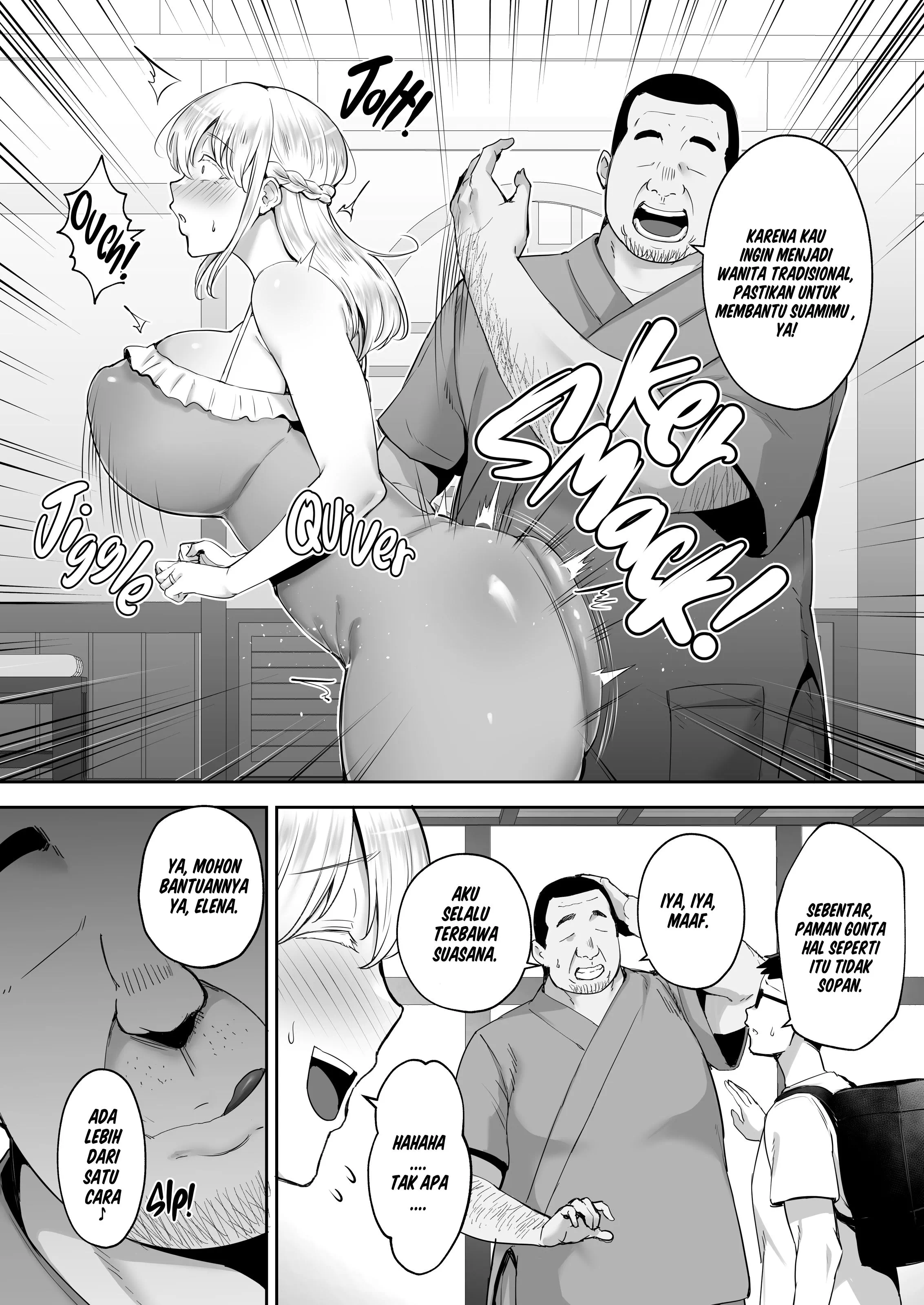 Netorareta Bakunyuu Blonde Zuma Elena – Yamato Nadeshiko ni Akogaretetara Onaho Nadeshiko ni Nattemashita Chapter 1