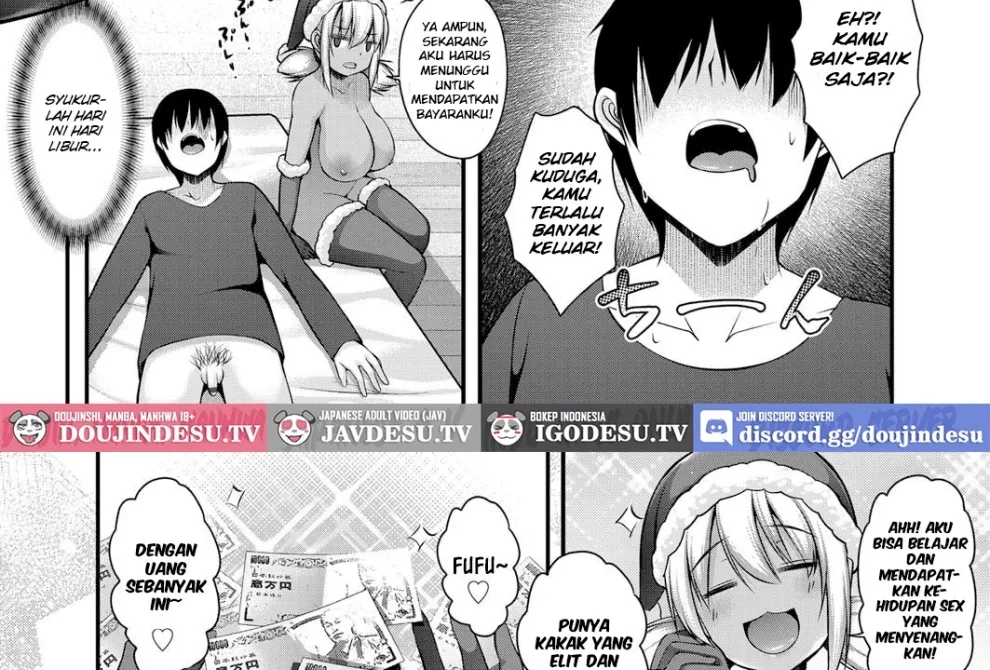 Inaka kara Oshikakete Kita Santa Cos Shita Kuro Gal JK na Imouto to Papakatsu Shite Shimatta Hanashi Chapter 1