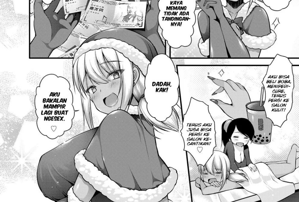 Inaka kara Oshikakete Kita Santa Cos Shita Kuro Gal JK na Imouto to Papakatsu Shite Shimatta Hanashi Chapter 1