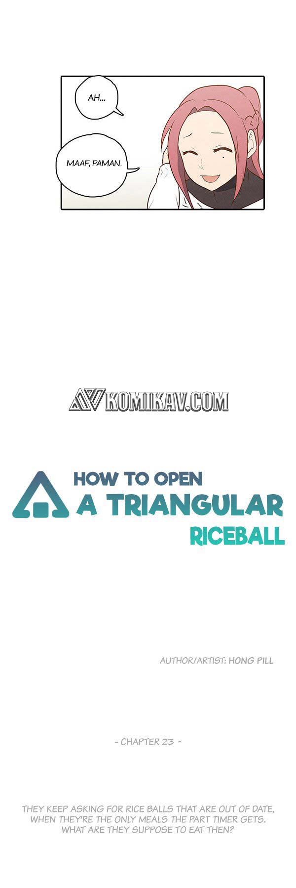 How to Open a Triangular Riceball