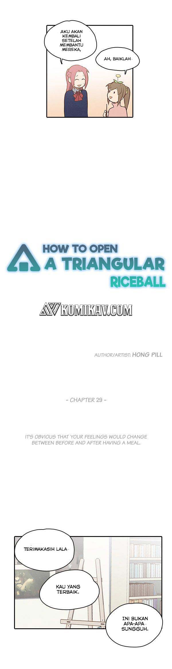 How to Open a Triangular Riceball