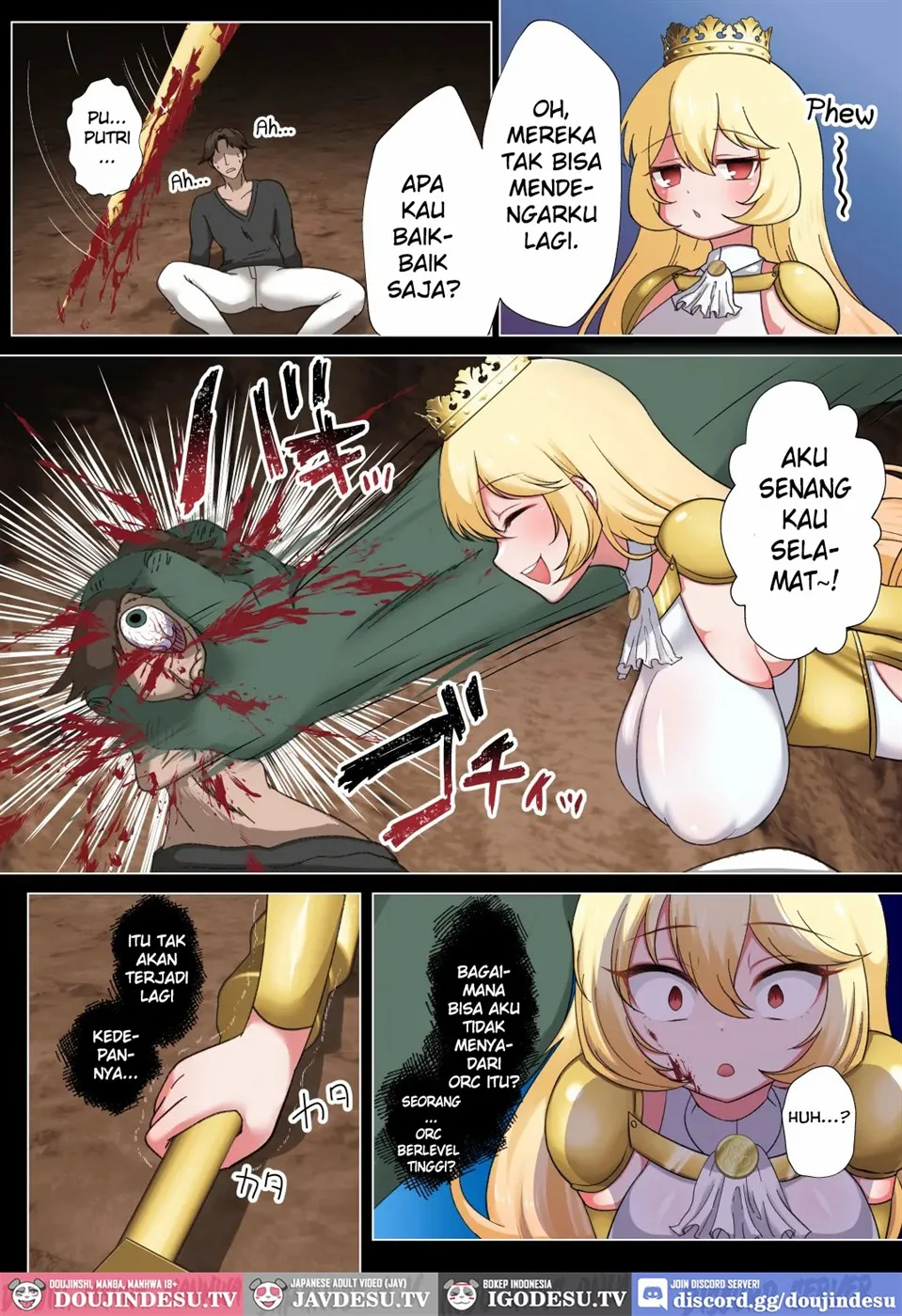 Himekishi Elsa wa Orc ni Haiboku -High-Leg ga Nimata Shikkin! Haraboko Tairyou Omorashi Mesuochi!- Chapter 1