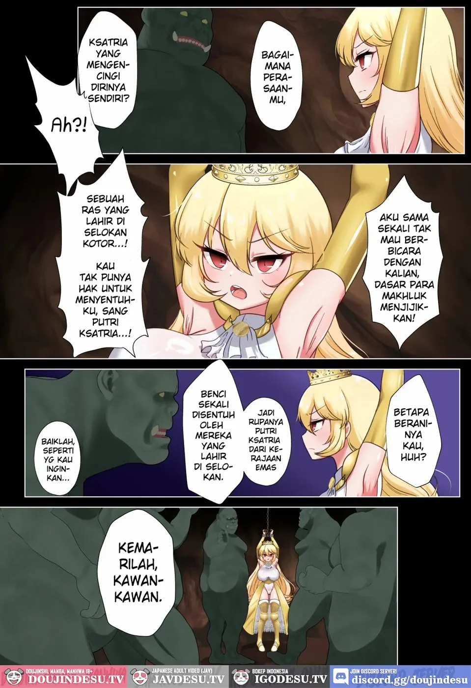 Himekishi Elsa wa Orc ni Haiboku -High-Leg ga Nimata Shikkin! Haraboko Tairyou Omorashi Mesuochi!- Chapter 1