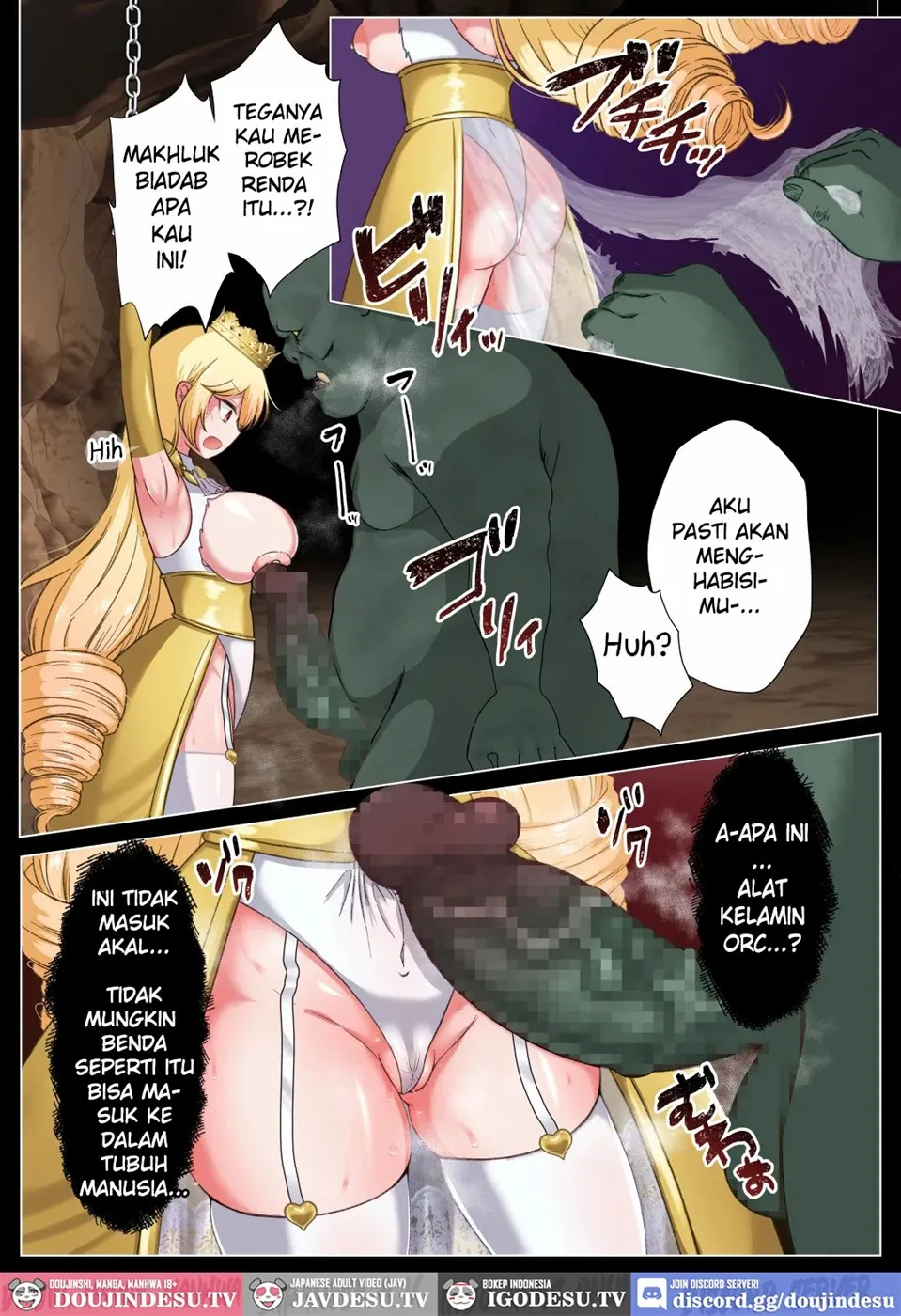 Himekishi Elsa wa Orc ni Haiboku -High-Leg ga Nimata Shikkin! Haraboko Tairyou Omorashi Mesuochi!- Chapter 1