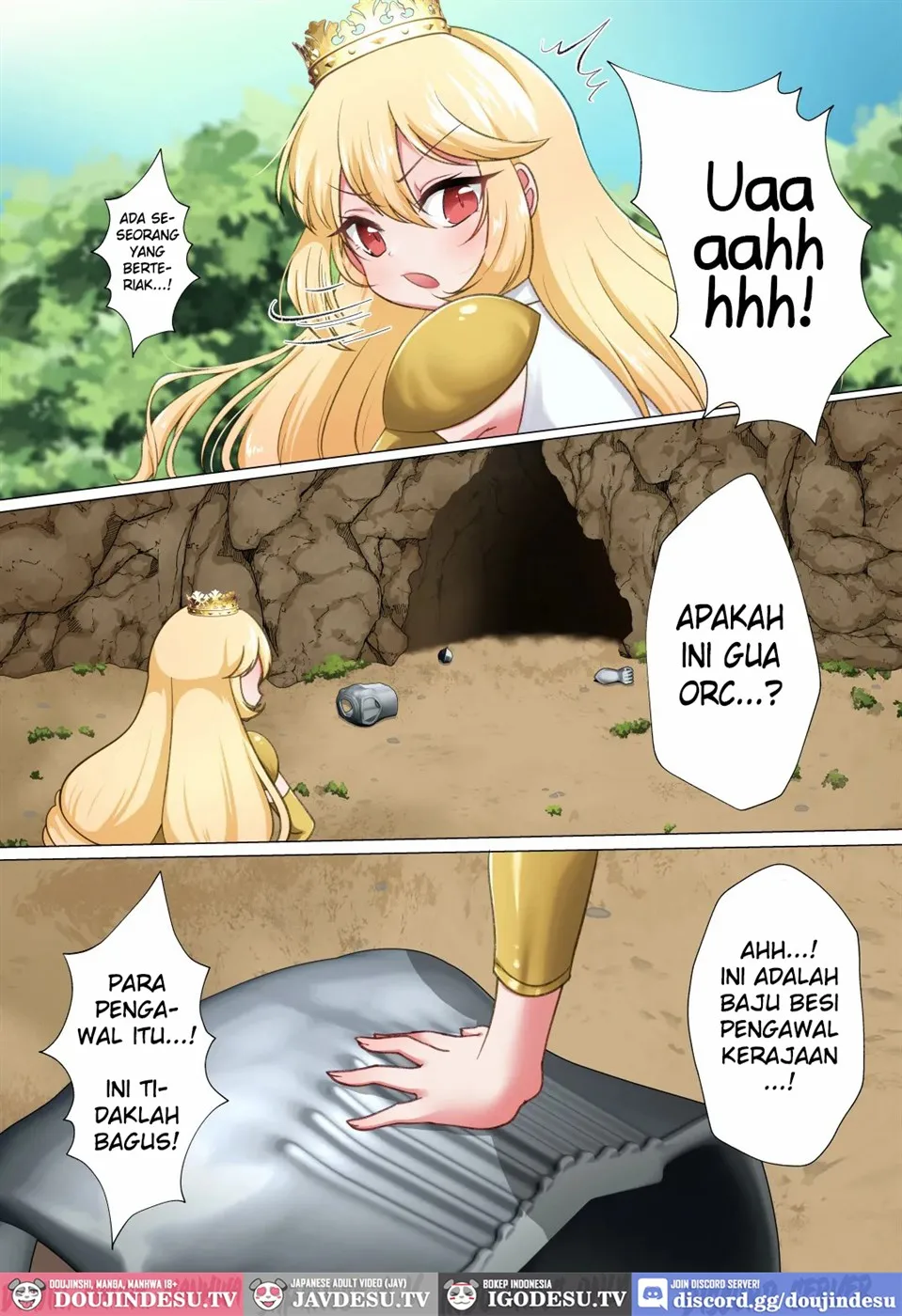 Himekishi Elsa wa Orc ni Haiboku -High-Leg ga Nimata Shikkin! Haraboko Tairyou Omorashi Mesuochi!- Chapter 1