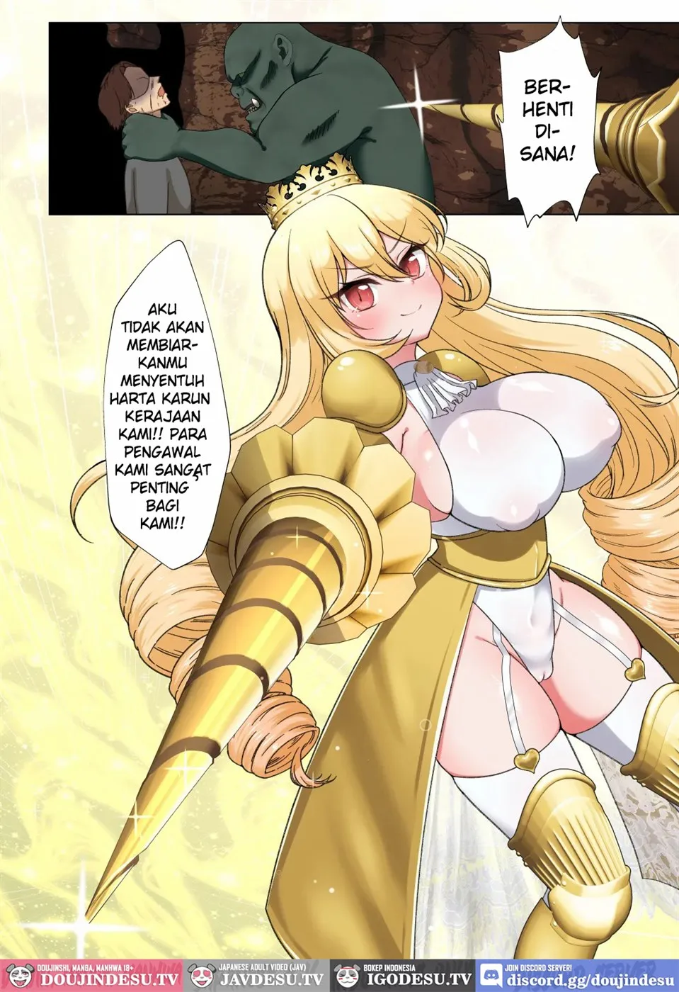 Himekishi Elsa wa Orc ni Haiboku -High-Leg ga Nimata Shikkin! Haraboko Tairyou Omorashi Mesuochi!- Chapter 1