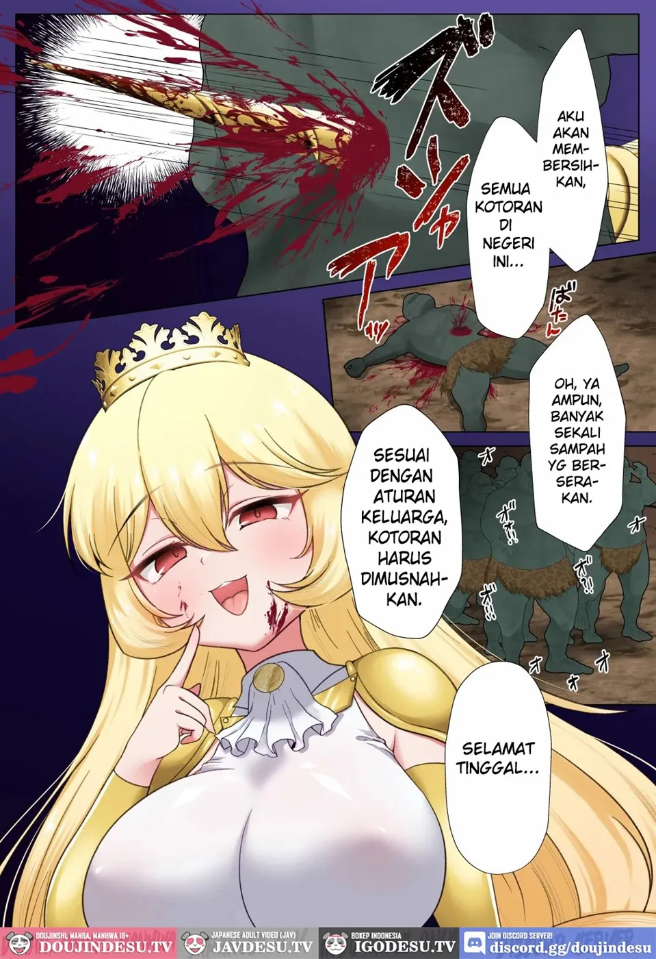 Himekishi Elsa wa Orc ni Haiboku -High-Leg ga Nimata Shikkin! Haraboko Tairyou Omorashi Mesuochi!- Chapter 1