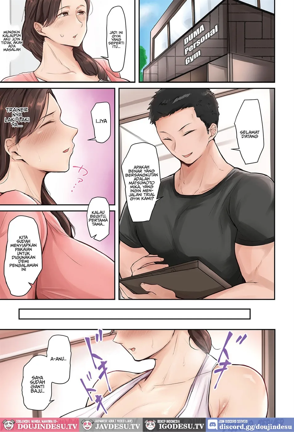 Hitozuma Chishuu Zetsurin Trainer no Nakadashi Stretch Chapter 1