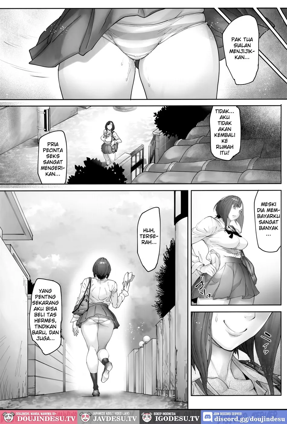 Kaigo Beit de Iroboke Jijii no Gouin na Yokkyuu to Okane no Mae ni Chitai o Sarasu JK Chapter 1