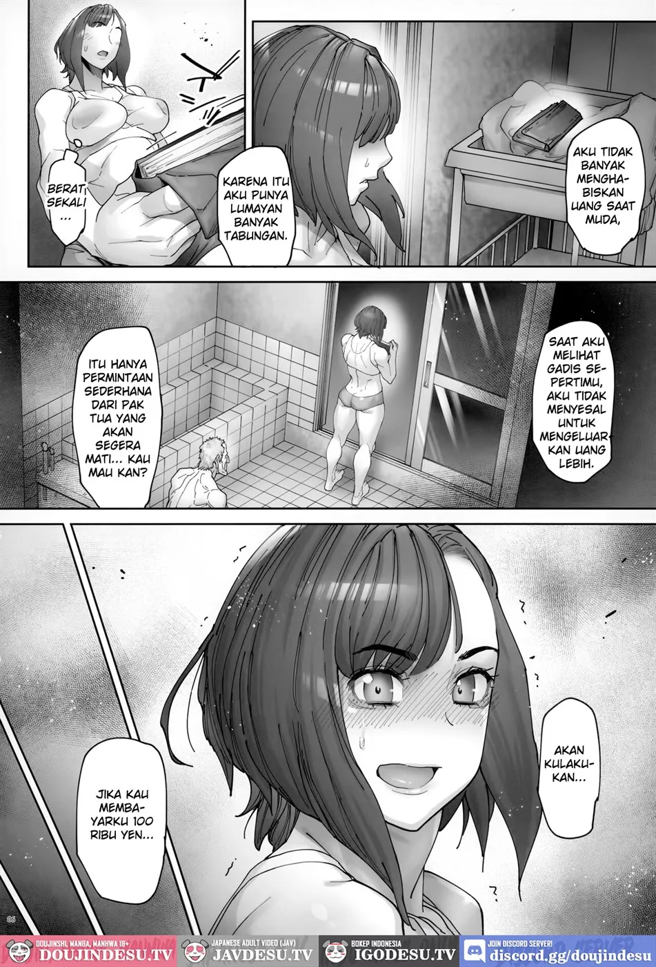 Kaigo Beit de Iroboke Jijii no Gouin na Yokkyuu to Okane no Mae ni Chitai o Sarasu JK Chapter 1