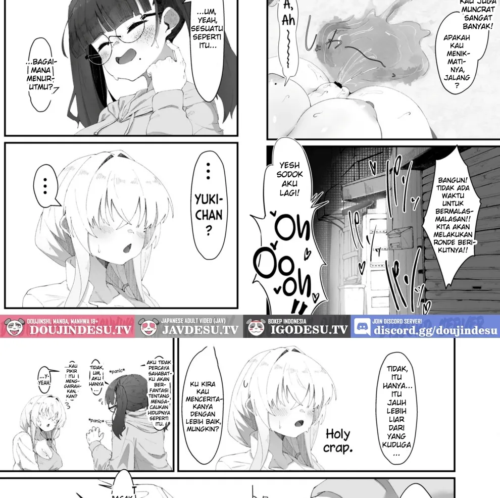 Koko de no Ohanashi wa Subete Mousou desu!! Jimi Kyonyuu Megane-chan to Mekakure Kyonyuu Gal-chan Futari no Yoru no Mousou Waidan Chapter 1