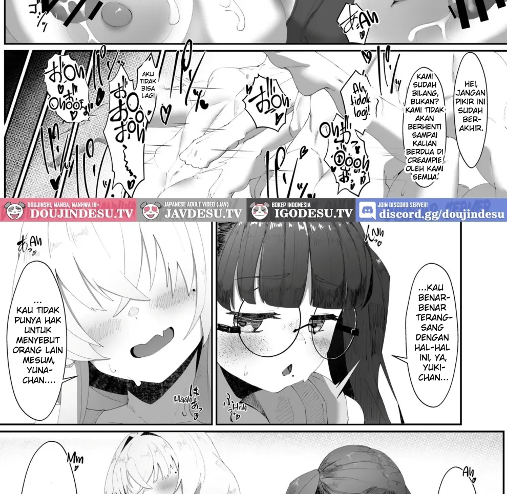 Koko de no Ohanashi wa Subete Mousou desu!! Jimi Kyonyuu Megane-chan to Mekakure Kyonyuu Gal-chan Futari no Yoru no Mousou Waidan Chapter 1