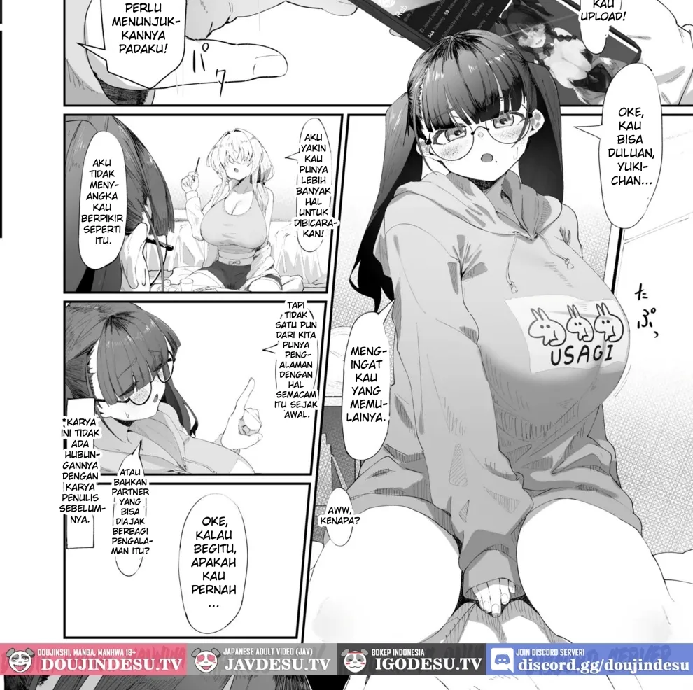Koko de no Ohanashi wa Subete Mousou desu!! Jimi Kyonyuu Megane-chan to Mekakure Kyonyuu Gal-chan Futari no Yoru no Mousou Waidan Chapter 1