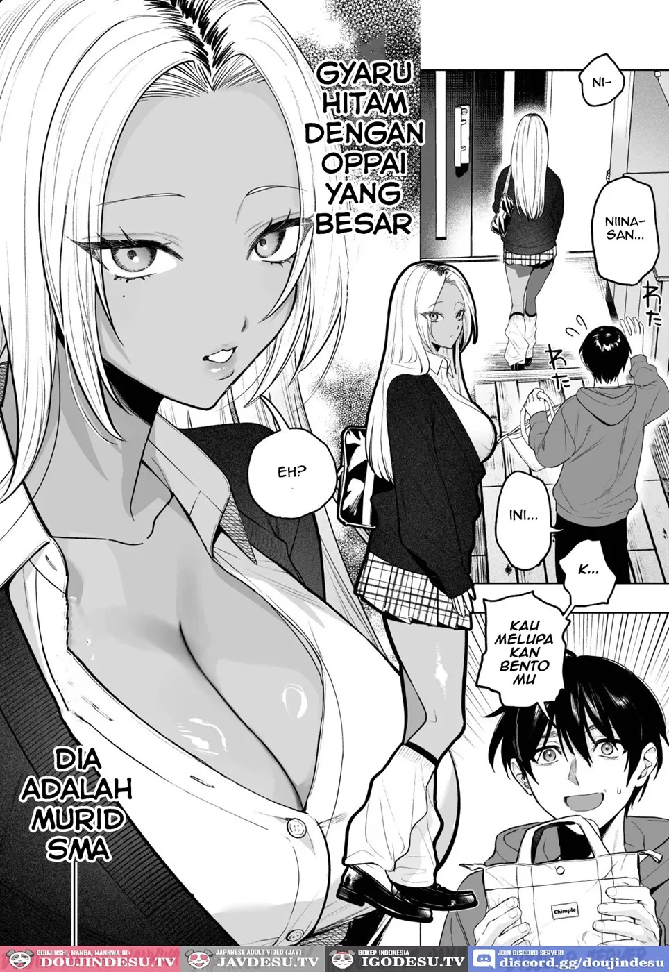 Kuro Gal Kyonyuu Gimai wa Boku o Yasashiku Sakusei Shitai Chapter 1