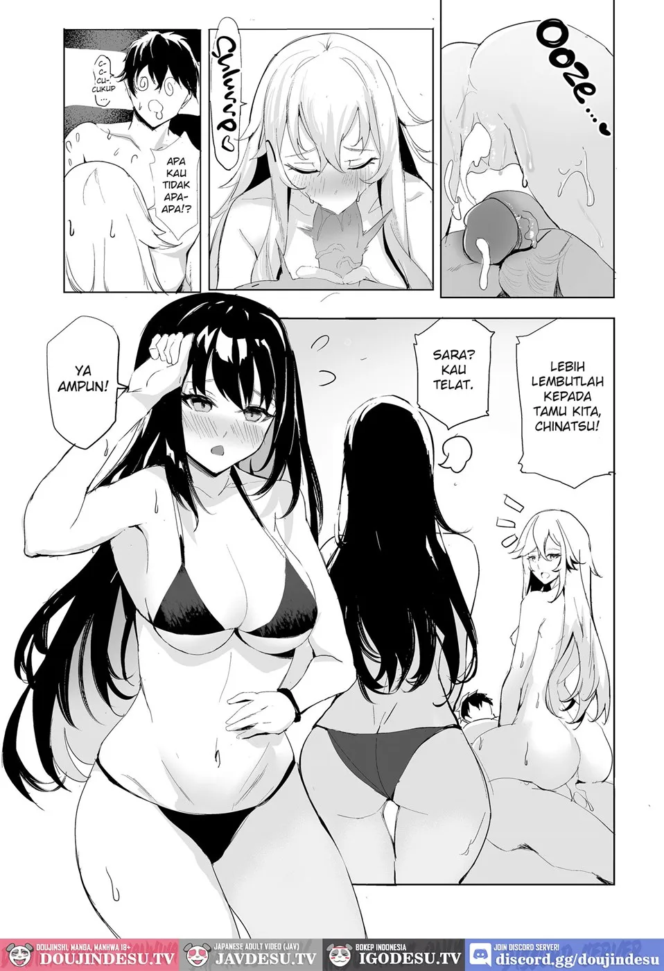 Nama Nakadashi Houdai na Rankou Beach de Hitobanjuu Harem Sex Shita Hanashi Chapter 1