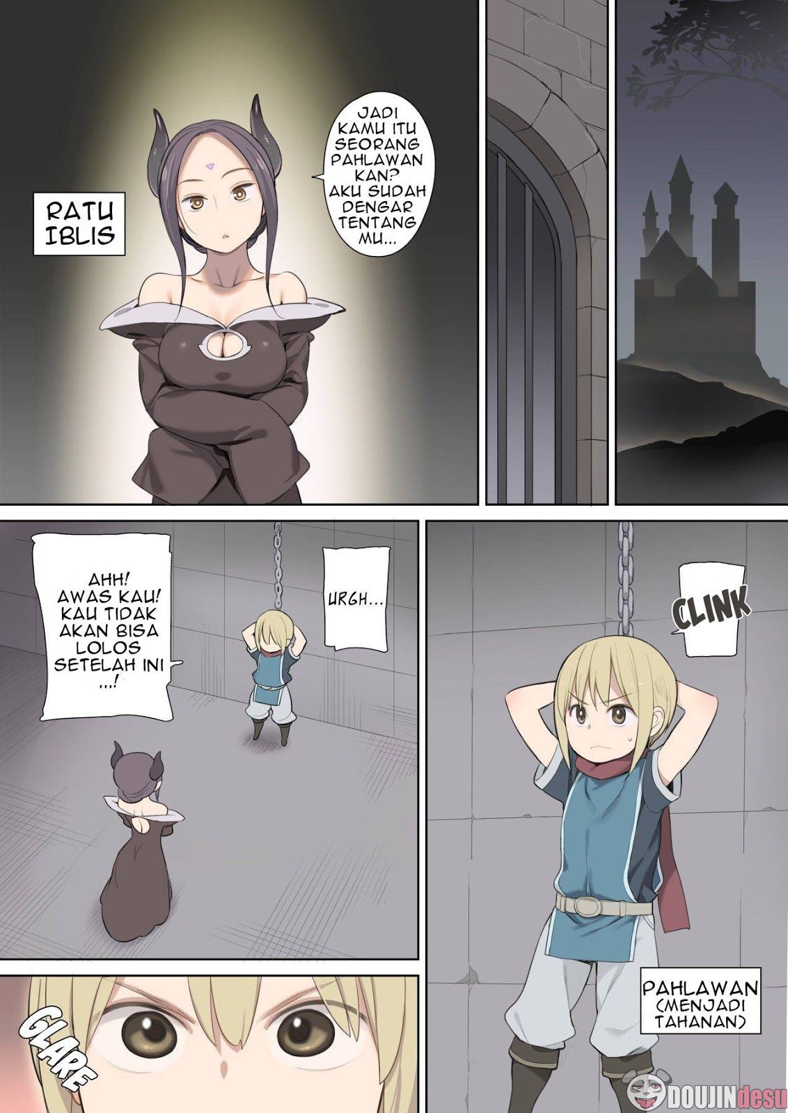 Toraware Yuusha to Maou (Onna) to Elf Chapter 1