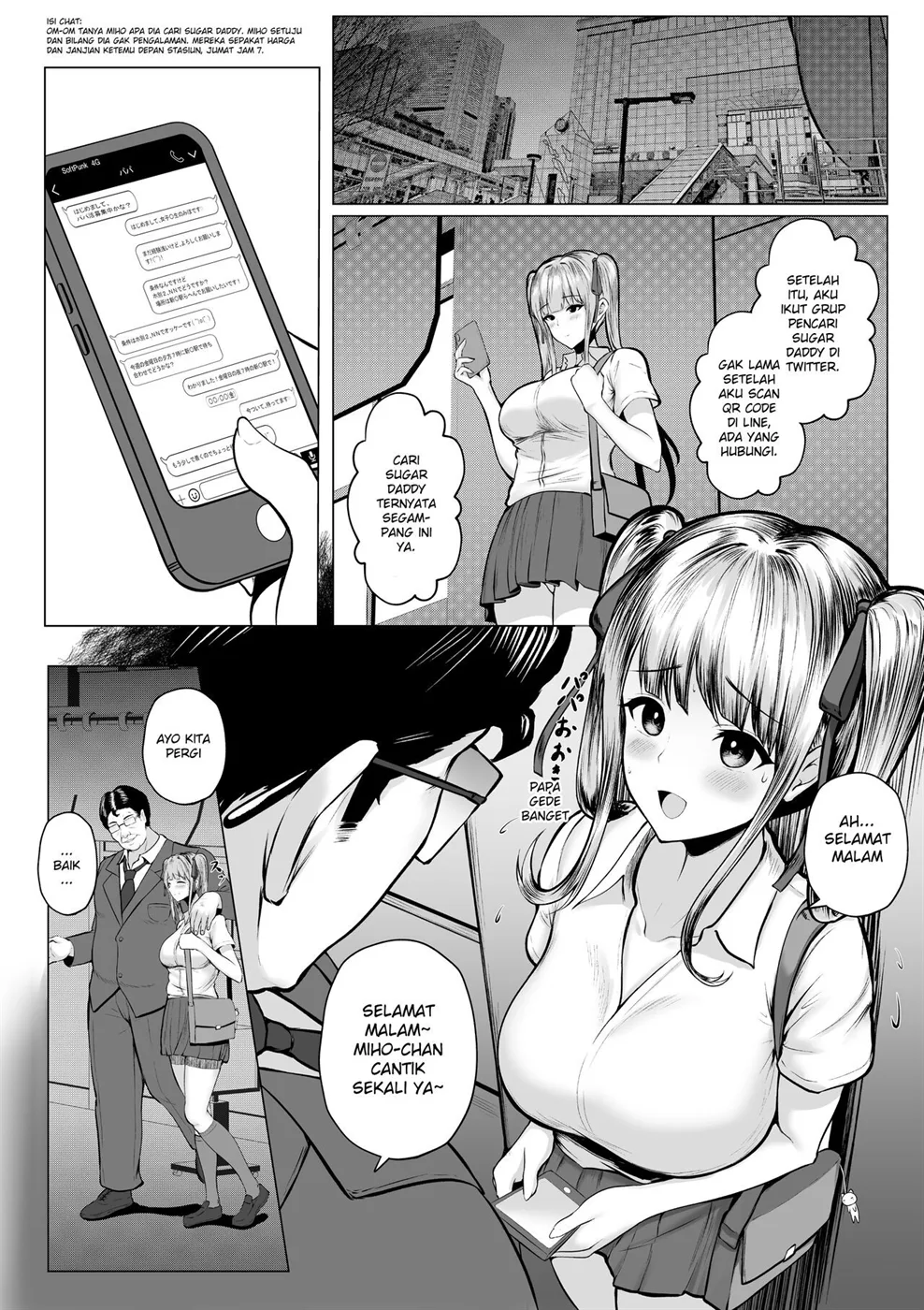Watashitachi Meimon Onna Gakuen-sei wa Shimai de Papakatsu Shitemasu Chapter 1