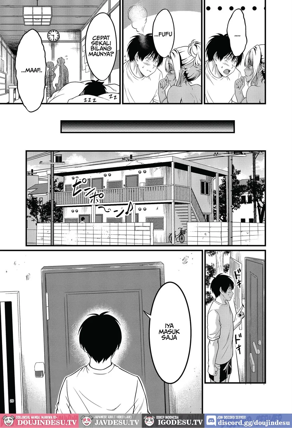 Yojouhan Ikken Apart de Komochi Dosukebe Rinjin to Asedaku Noukou na Otsukiai Chapter 1