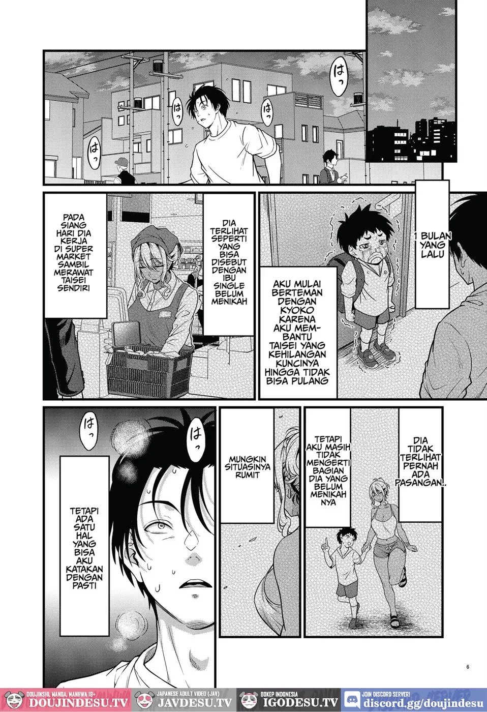Yojouhan Ikken Apart de Komochi Dosukebe Rinjin to Asedaku Noukou na Otsukiai Chapter 1