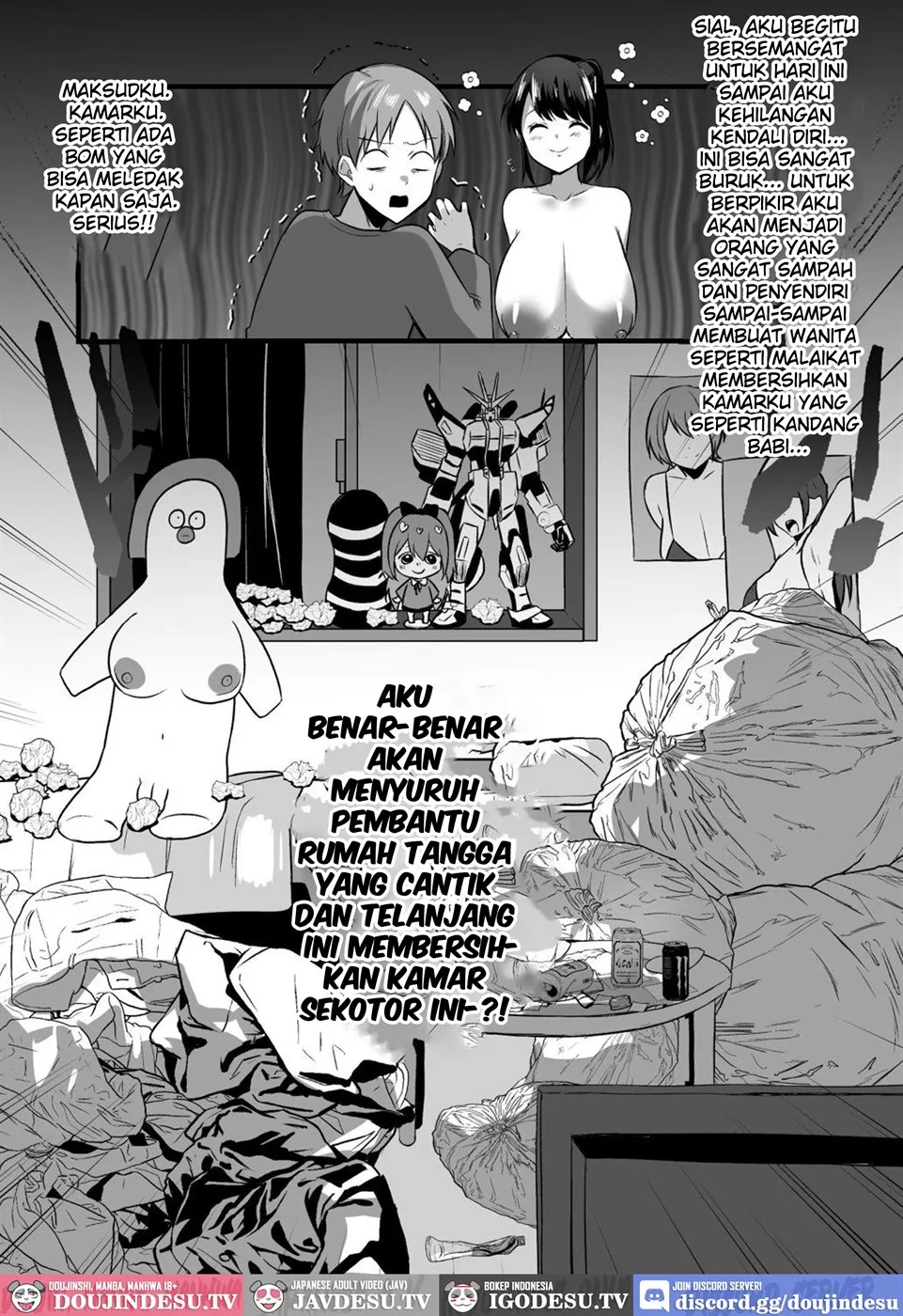 [Zenra de Kaji Daikou] Hitozuma Kaseifu-san ga Hikikomori de Motenai Boku ni Yasashiku Shite kureta Chapter 1