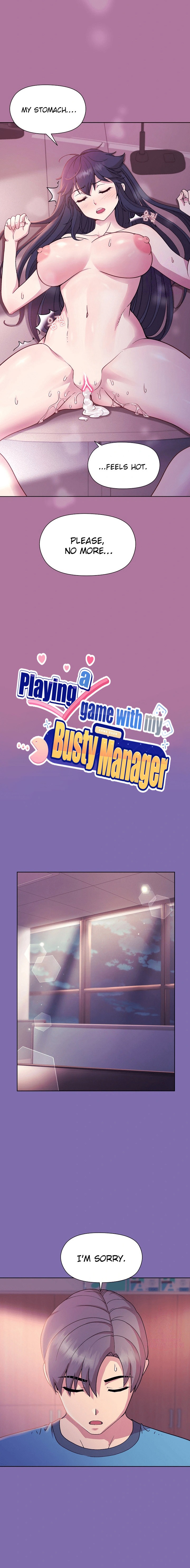 Playing a game with my Busty Manager