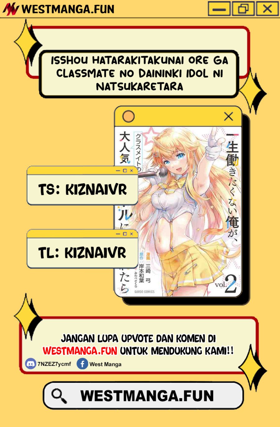 Isshou Hatarakitakunai Ore ga Classmate no Daininki Idol ni Natsukaretara