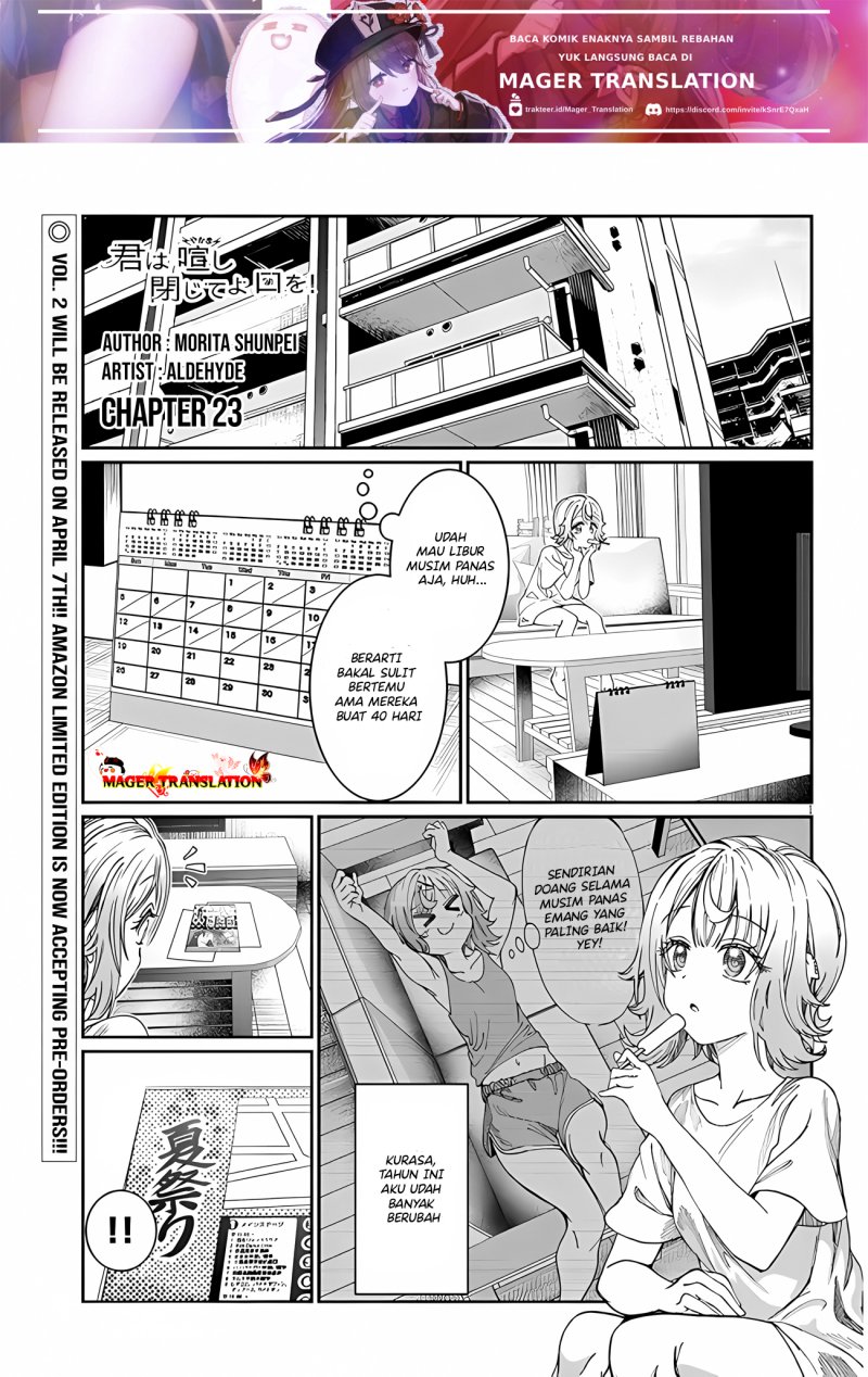 Kimi wa Yakamashi Tojite yo Kuchi wo!