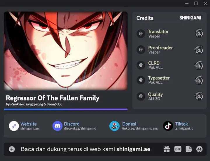 Regressor of the Fallen Family Chapter 70