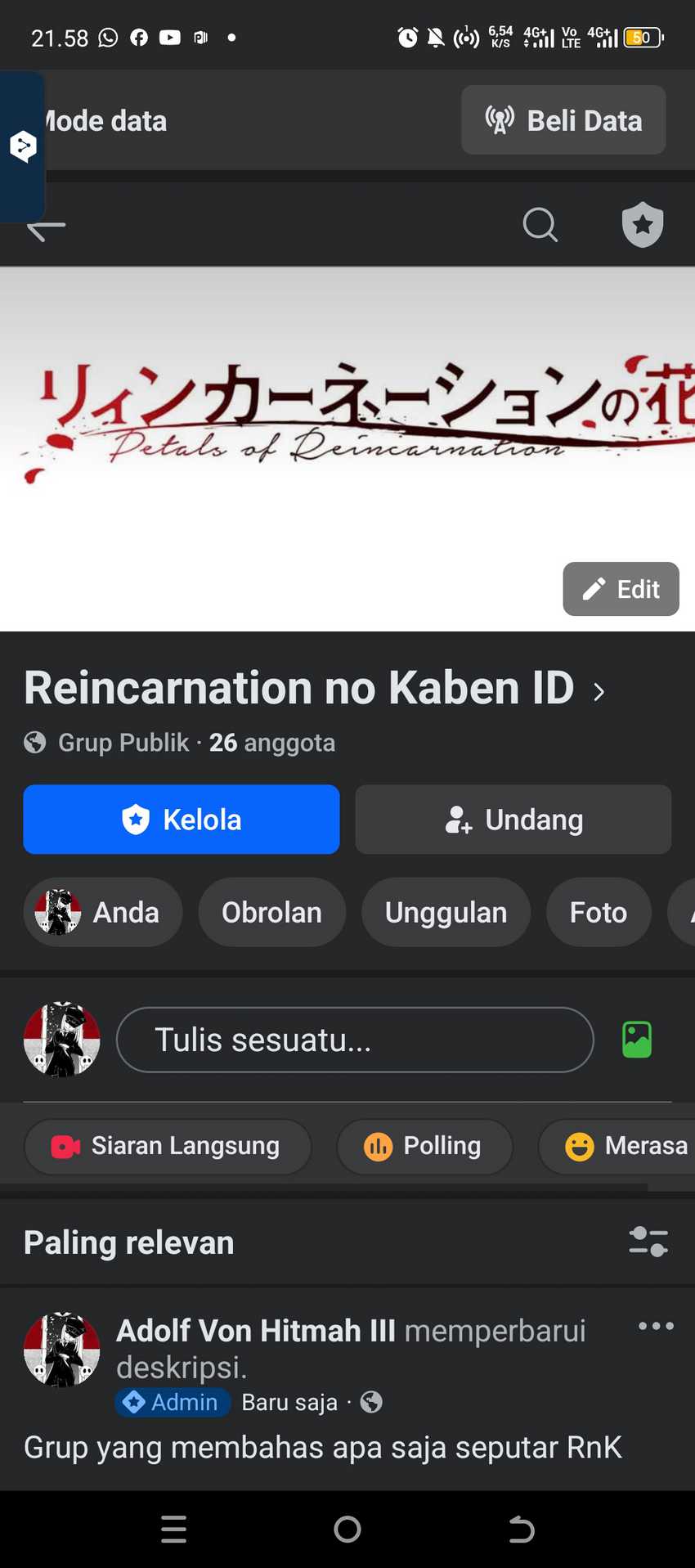 Reincarnation no Kaben Chapter 58