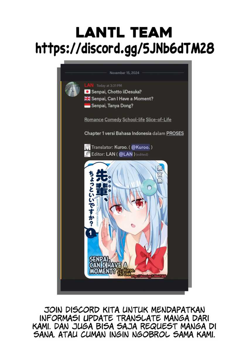 Senpai, Chotto ii Desu ka?
