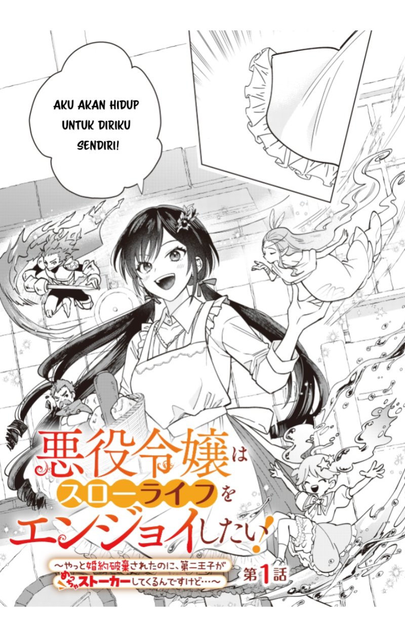 Akuyaku Reijou wa Slow Life o Enjoy Shitai!: Yatto Kon’yaku Hakisareta no ni, Daini Ouji ga Meccha Stalker Shitekurun desu kedo