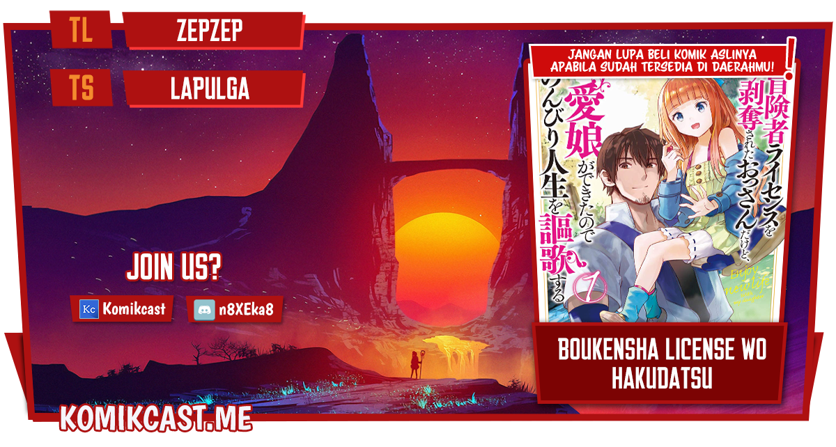 Boukensha License o Hakudatsu Sareta Ossan Dakedo, Manamusume ga Dekita no de Nonbiri Jinsei