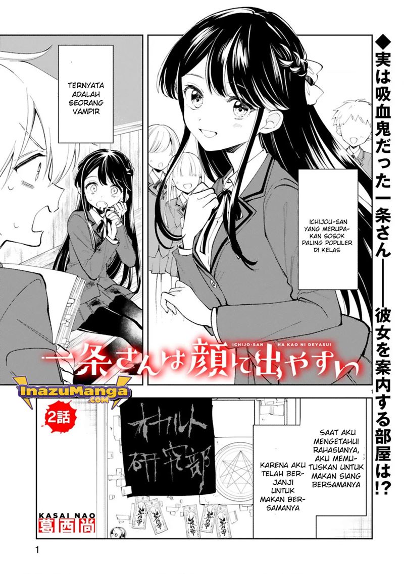 Ichijou-san wa Kao ni Deyasui
