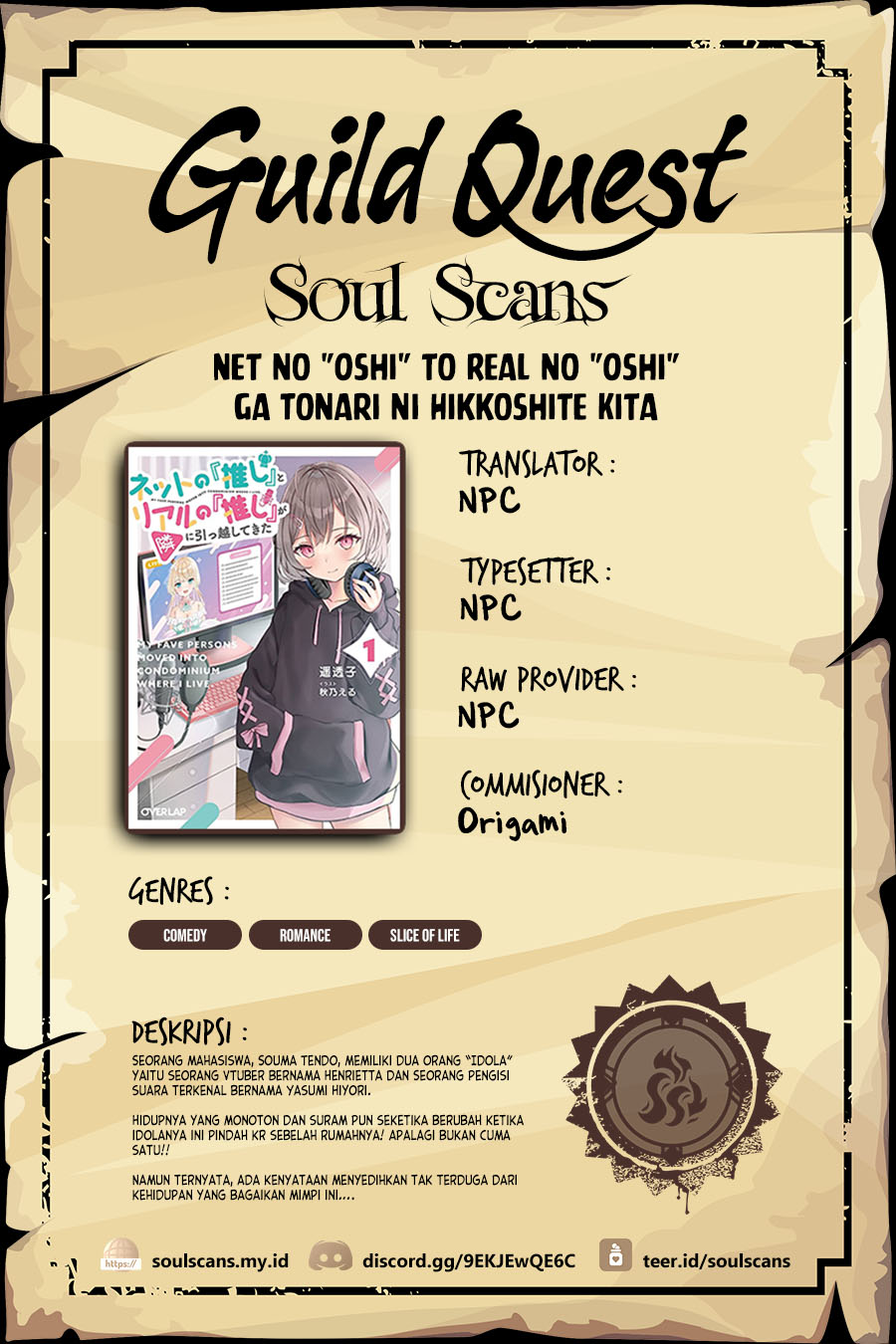 Net no Oshi to Real no Oshi ga Tonari ni Hikkoshite Kita