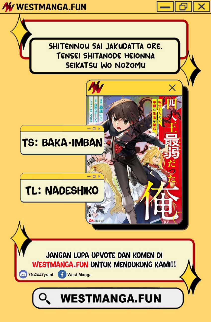 Shitennou Sai Jakudatta Ore. Tensei Shitanode Heionna Seikatsu wo Nozomu Chapter 21