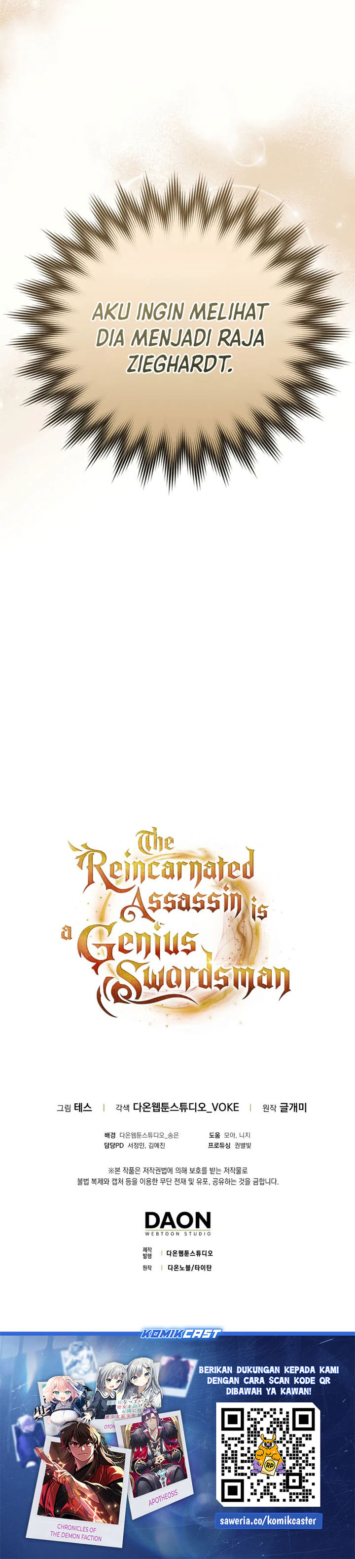 The Reincarnated Assassin is a Genius Swordsman Chapter 50