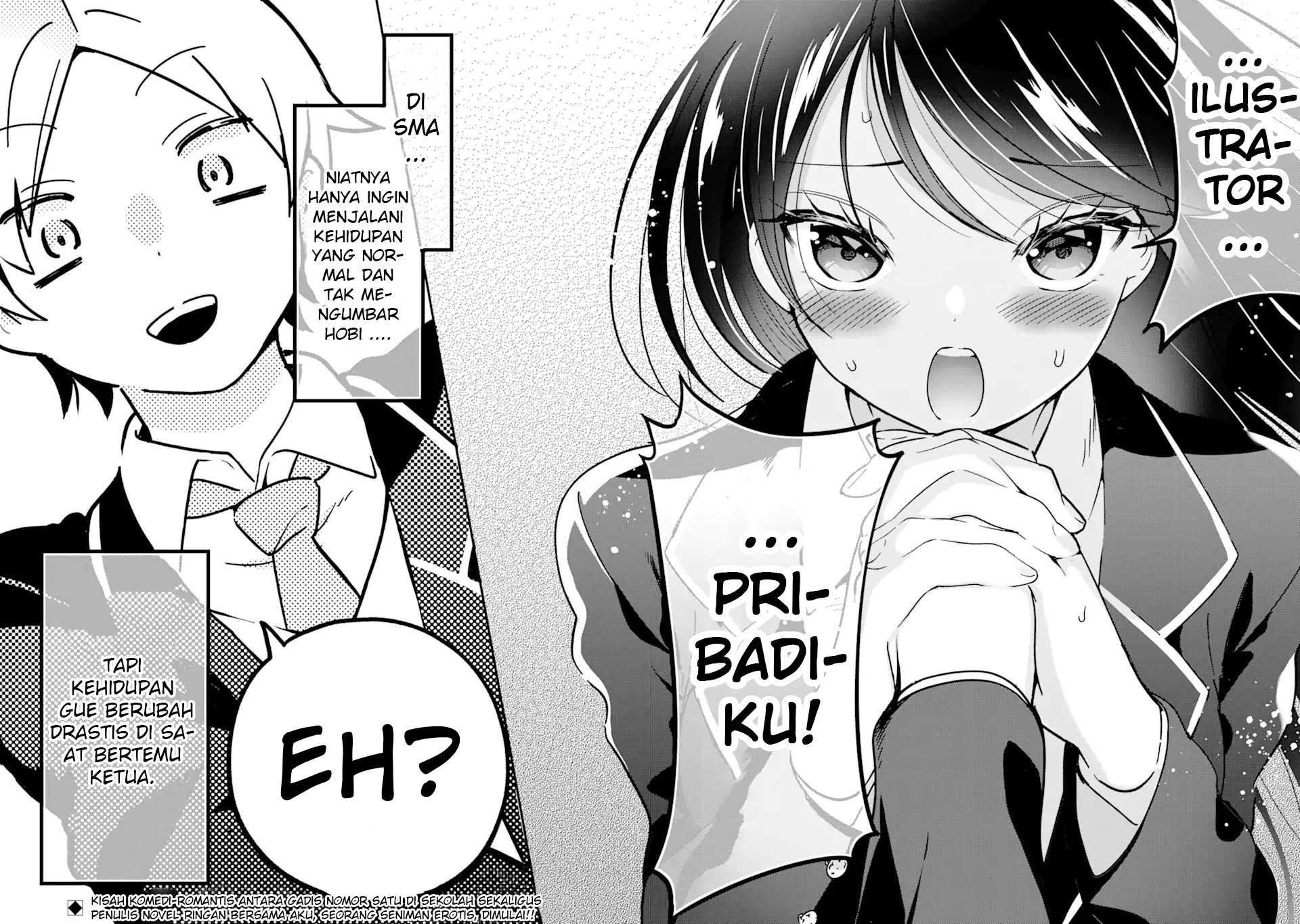 Gakuen 1 no Bishoujo wa x x Eshi no Ore ni Horeteiru!? (The Number 1 Beautiful Girl in the School is in Love With Me, the XXX Artist.)