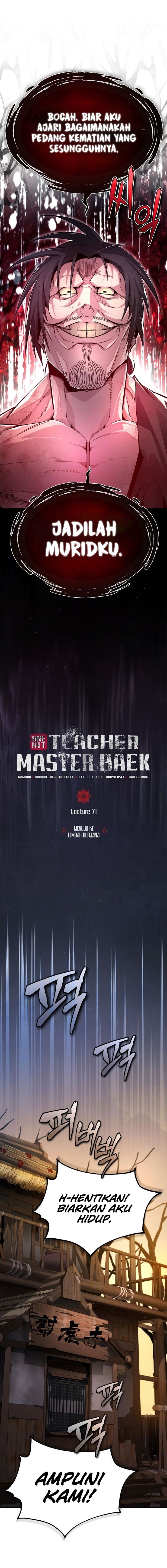 Number One Star Instructor Master Baek