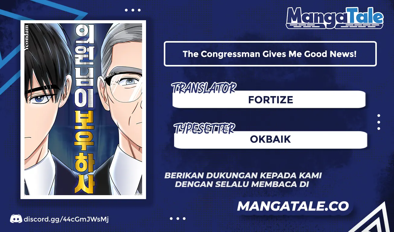 The Congressman Gives Me Good News!