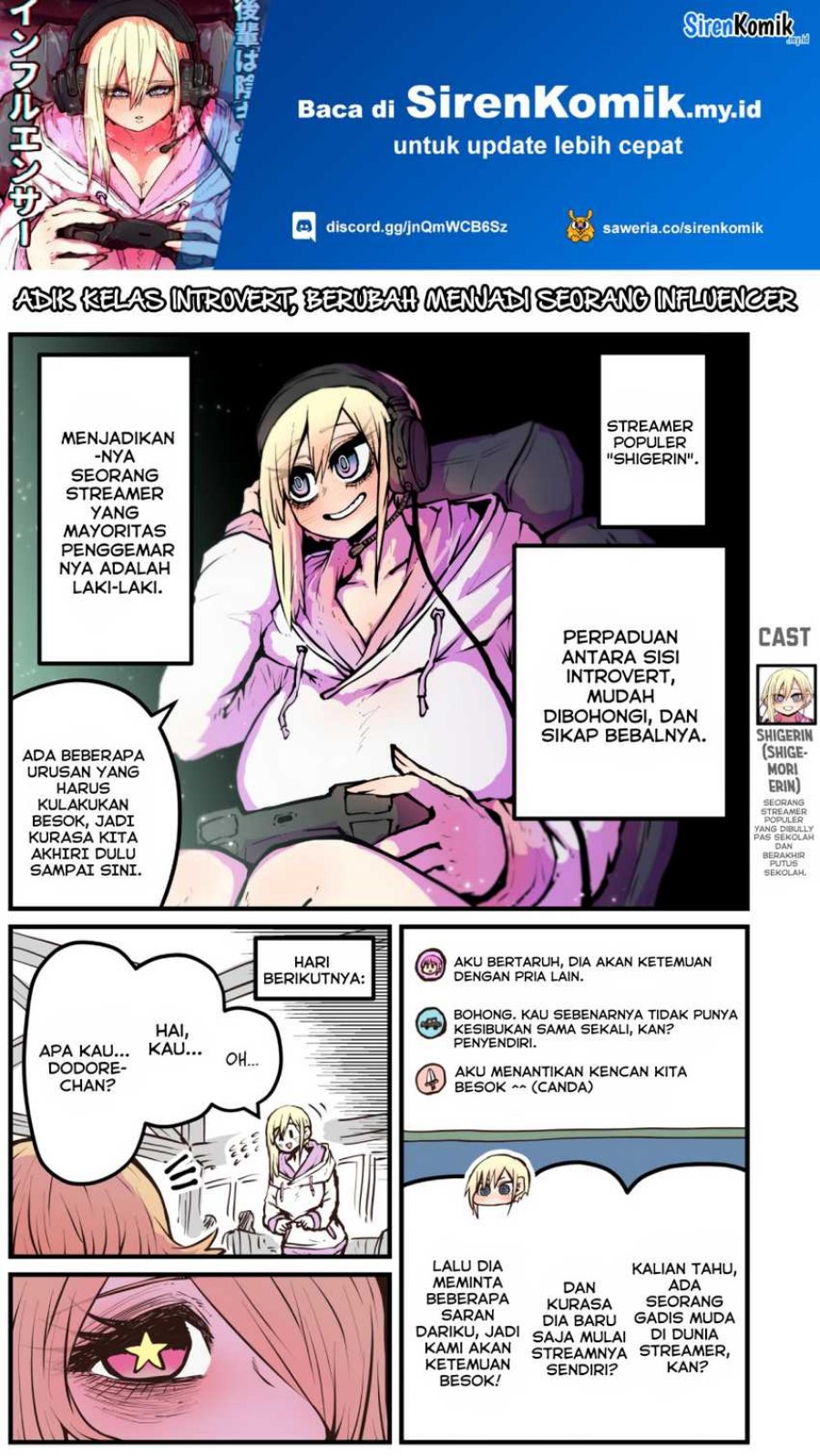 Kouhai wa Inkya Agari no Infuruensaa