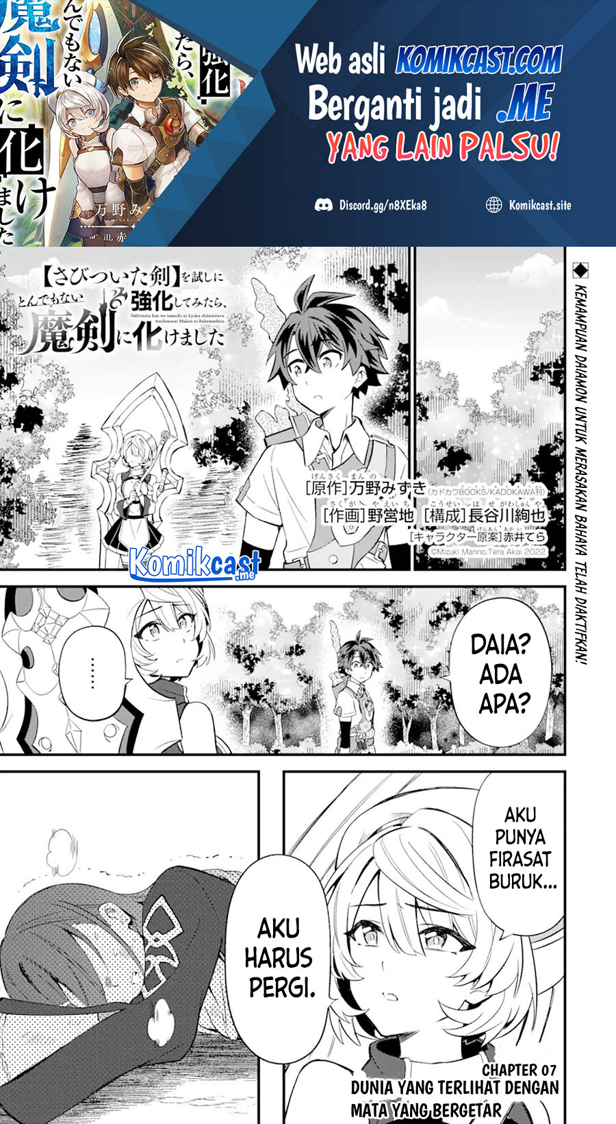 Sabitsuita Ken wo Tameshi ni Kyouka Shite Mitara, Tondemonai Maken ni Bakemashita