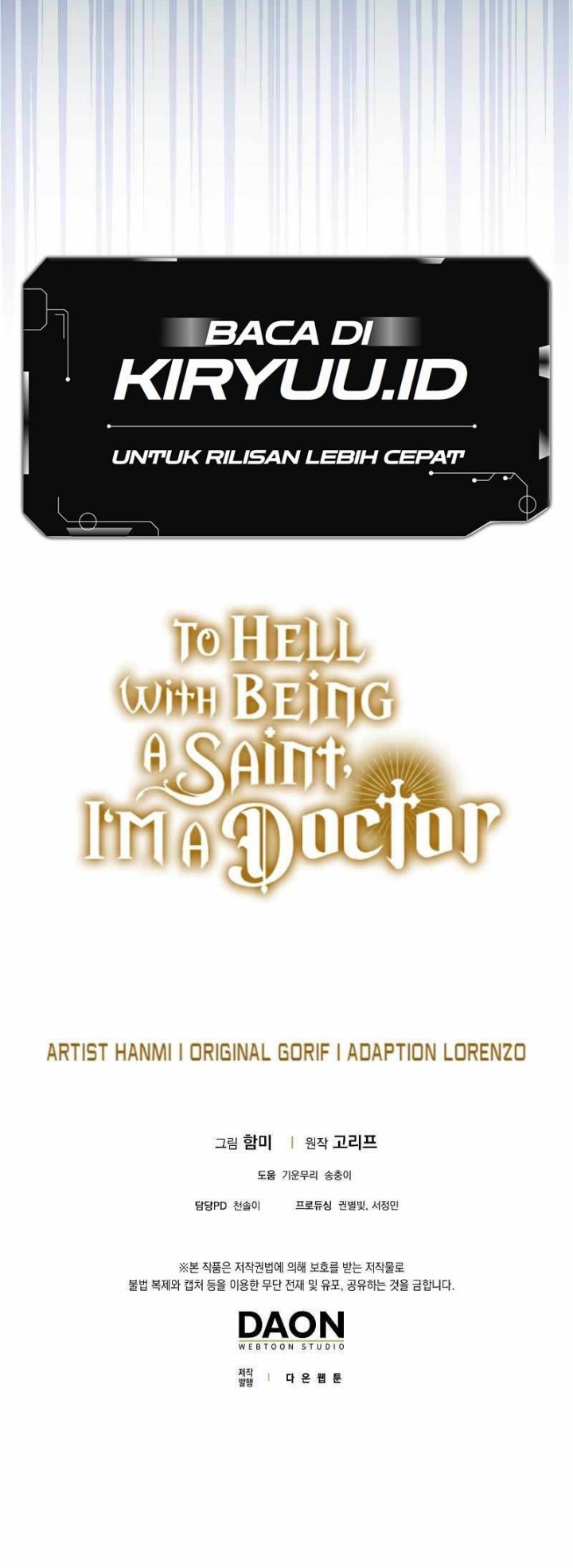 To Hell With Being a Saint, I’m a Doctor